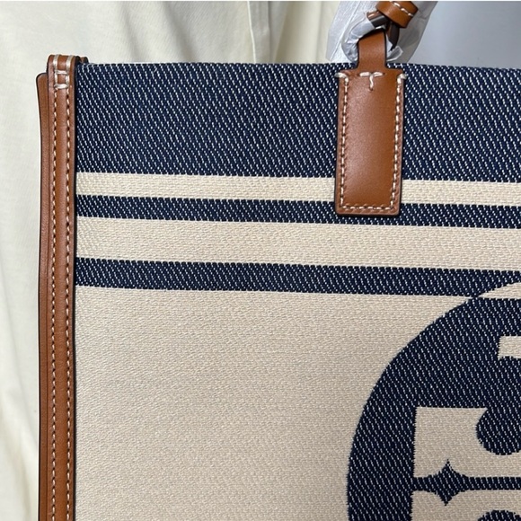 ❤️🔥TORY BURCH Ella Jacquard Stripes Tote NWT❤️🔥 - Picture 6 of 10